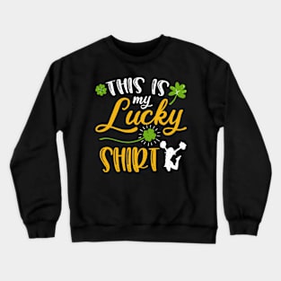 Cheerleading This is My Lucky Shirt St Patrick's Day Crewneck Sweatshirt